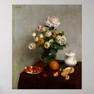 Poster Fantin-Latour - Fleurs Et Fruits