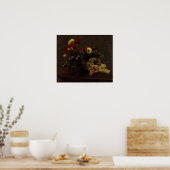 Poster Fantin-Latour - Fleurs Et Raisins (Cuisine)