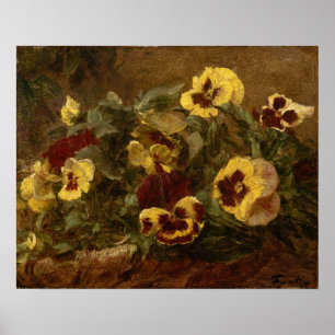 Poster Fantin-Latour - Pansies