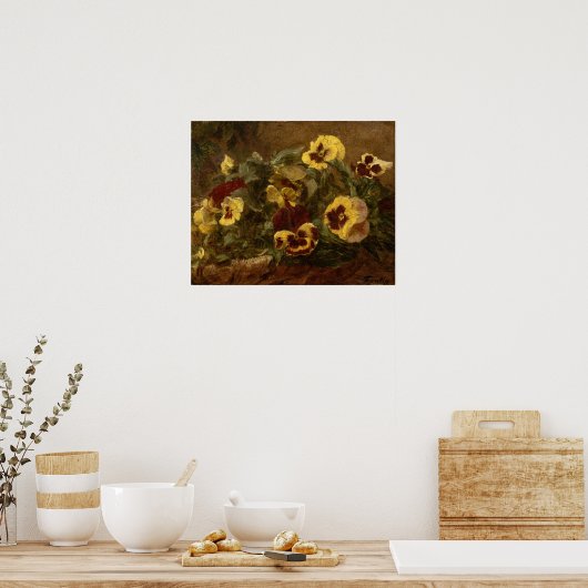 Poster Fantin-Latour - Pansies (Cuisine)