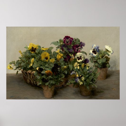 Poster Fantin-Latour - Pansies (Devant)