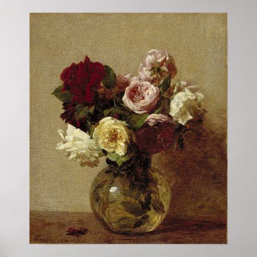 Poster Fantin-Latour - Roses (Devant)