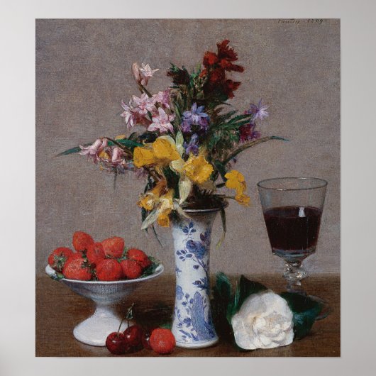 Poster Fantin-Latour - Still Life 1869 (Devant)