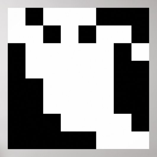Poster Fantôme à 8 bits pour pixels (Devant)