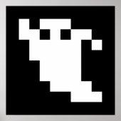 Poster Fantôme à 8 bits pour pixels (Devant)