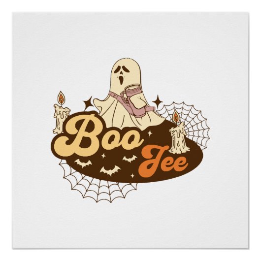 Poster Fantôme Boo-Jee Halloween drôle (Devant)