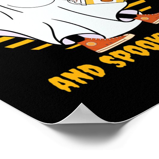 Poster Fantôme Citrouille épice Latte Automne Vibe Hallow (Coin)