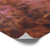 Poster Fantôme dans le champ floral rose (Coin)