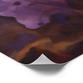 Poster Fantôme Dans Le Champ Floral Violet (Coin)