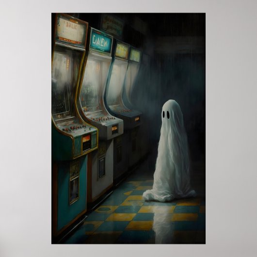 Poster Fantôme dans une salle d'arcade abandonnée, Affich (Devant)