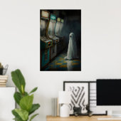 Poster Fantôme dans une salle d'arcade abandonnée, Affich (Bureau à domicile)