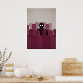 Poster Fantôme D'Art D'Horreur éffrayant Dans La Foule De (Cuisine)