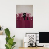 Poster Fantôme D'Art D'Horreur éffrayant Dans La Foule De (Bureau à domicile)