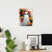Poster Fantôme d'automne - Cosy Halloween & Automne Poste (Bureau à domicile)