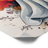 Poster Fantôme d'automne - Cosy Halloween & Automne Poste (Coin)