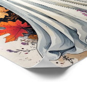 Poster Fantôme d'automne - Cosy Halloween & Automne Poste (Coin)