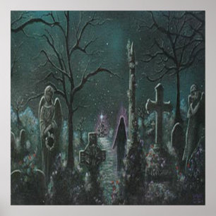 Poster fantôme de cimetière