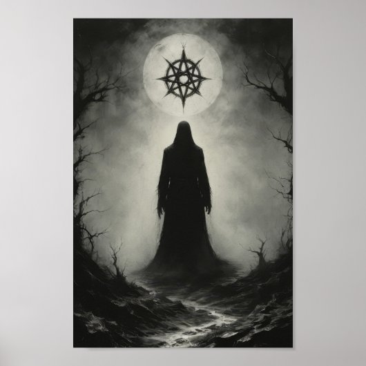 Poster Fantôme de démon maudit devant son symbole de roi (Devant)