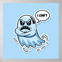 Fantôme de désapprobation - Sassy "I Can't" Cartoo