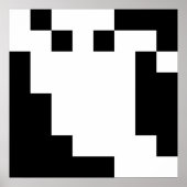 Poster Fantôme de pixel 8 bits (Devant)
