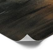 Poster Fantôme d'Halloween et chat noir Jouer avec du fil (Coin)