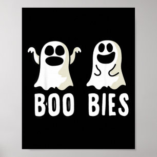 Poster Fantôme drôle d'Halloween Boo-bies