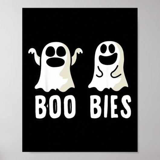 Poster Fantôme drôle d'Halloween Boo-bies (Devant)