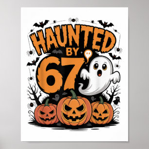 Poster Fantôme Drôle T Citrouille Halloween - Hanté