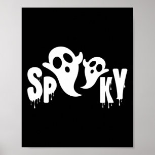 Poster Fantôme éffrayant - Design Halloween