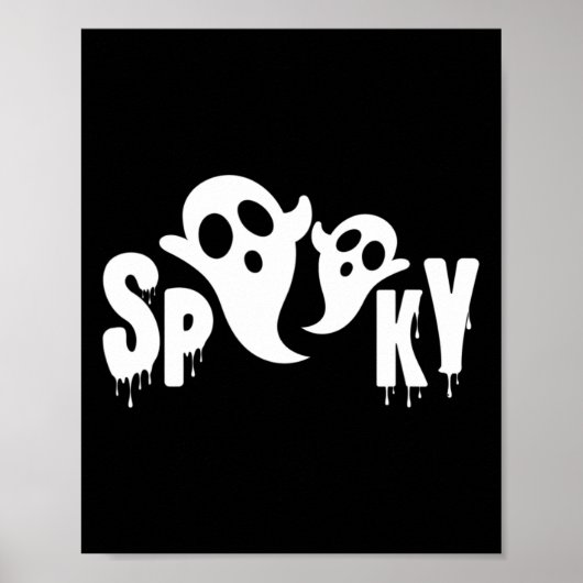 Poster Fantôme éffrayant - Design Halloween (Devant)