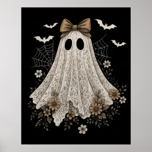 Poster Fantôme en dentelle élégant avec nœud Fantôme fl