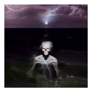 Poster Fantôme en mer - Peinture à l'huile