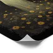 Poster Fantôme Floral Gothique Dans La Forêt Halloween Éf (Coin)