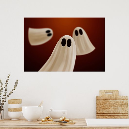 Poster Fantômes d'Halloween (Cuisine)