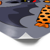 Poster Fantômes Monstres mignons Éffrayants et Déplaisant (Coin)