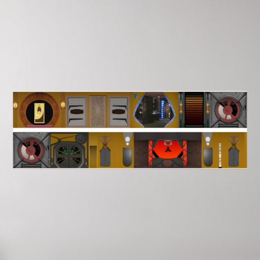 Poster Far Space Station Promenade Diorama background (Devant)