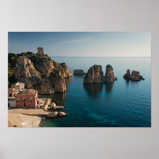 Poster Faraglioni et Tonnara à Scopello, Sicile (Devant)