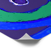 Poster Farbstudie Quadrate Carré Cercles bleus (Coin)