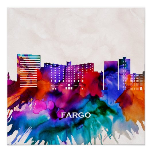 Poster Fargo Skyline (Devant)