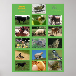 Poster Farm Animaux Poster. Animaux de l'exploitation agr