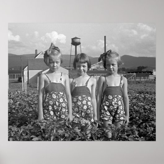Poster Farm Girls, 1939. Photo vintage (Devant)