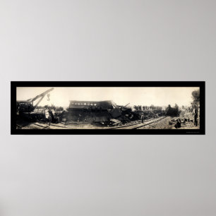 Poster Farmer City Train Wreck Photo 1909