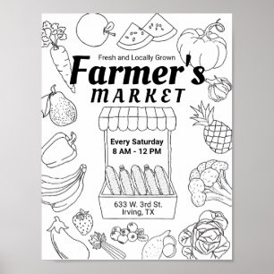 Poster Farmers Market Invitations Farmers Market Art Colo