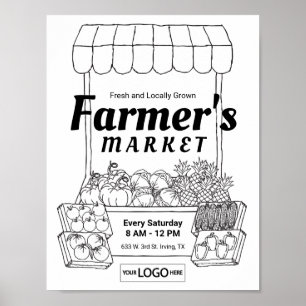 Poster Farmers Market Invitations Farmers Market Art Colo