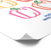 Poster Farmer's Market Peppers Kitchen Wall Art (Coin)