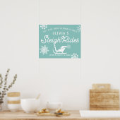 Poster Farmhouse Holiday Sleigh Rides Custom Family (Cuisine)