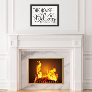 Poster Farmhouse moderne 'Cette Maison Croit' Personnalis