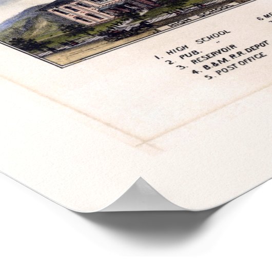 Poster Farmington, NH Panoramic Map - 1877 (Coin)