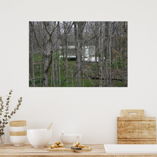 Poster Farnsworth House, Woods (Cuisine)
