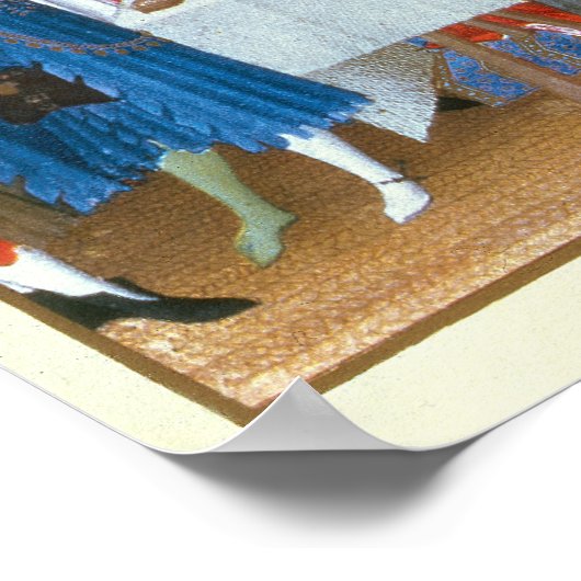 Poster Fascimile de janvier : scène de banquet (Coin)